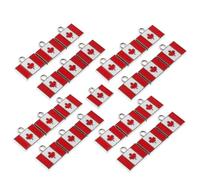 FRCOLOR 25pcs Canadian Flag Charms Alloy Pendant for DIY Crafts Keychain Handbag Decoration Maple Leaf Jewelry Accessories for Canada Day Party Favors Wear-resistant Design