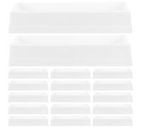 FRCOLOR 25pcs Disposable Laboratory Sample Loading Slot Tray 50ml Plastic Reagent Loading Box with Large Capacity Design and Easy Cleaning for Biochemical Analysis
