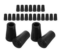 FRCOLOR 25pcs Hiking Pole Rubber Tips Walking Poles Rubber Ends Simple Attachment Noise Dampening Replacement Tips for Walking Canes Outdoor Use