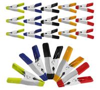 FRCOLOR 25pcs Spring Foot Clamps and Hose Stakes Set Reliable Spring Mechanism, Small Iron and Zinc Hand Clamps for Crafts and Home Gardening, Easy to Transport and Versatile Use