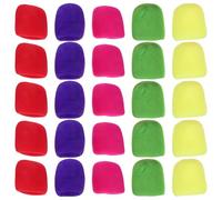 FRCOLOR 25pcs Thickened Mic Covers Sponge Windscreens for Handheld Microphones Secure Fit Protective Sleeves for Ktv Recording Conference Use Noise-isolating Splash Guard