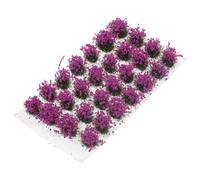 FRCOLOR 28pcs Purple Miniature Flower Cluster Model for Sand Table Scenery, Artificial Plant Ornament for DIY Model Railway Landscape and Mini House Decoration