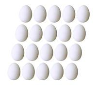 FRCOLOR 29pcs Realistic Plastic Fake Pigeon Eggs for Breeding and Nesting, Reusable Egg-shaped Decoy with White Surface, for Craft Props and Film Prop Eggs, Supports Optimal Nesting