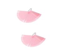 FRCOLOR 2packs Fan Shaped Nail Polish Display Practice Sticks Easy to Use Nail Art Display Boards for Beginners and Professionals