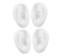 FRCOLOR 2Pair Silicone Piercing Practice Model Realistic Artificial Ear Models for Jewelry Display and Training for Professionals Clinics and Institutions