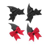 FRCOLOR 2pairs Halloween Devil Wings Hair Clips Bat Wings Spooky Goth Hair Accessories for Women Cosplay Party Costume Accessories