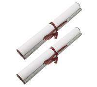 FRCOLOR 2pcs 44x34cm Chinese Calligraphy Hanging Scroll Paper Roll, Professional Blank Xuan Rice Paper for Painting and Writing, Portable Art Supplies for Home and Studio