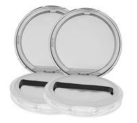 FRCOLOR 2pcs 5g Empty Loose Powder Containers with Puff Travel Makeup Powder Box Portable Foundation Case for On-the-go Use Silver Color
