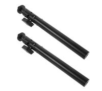 FRCOLOR 2pcs 8.6 Inch Microphone Extension Poles with 3/8" Threaded Mounts, Black Plastic and Metal Construction, Wide Compatibility and Stable Connection for Vlog Recording and Outdoor