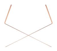 FRCOLOR 2pcs 99.9% Copper Dowsing Rods Single Head Ball Divining Sticks for Water Detection, Spiritual Hunting, and Treasure Searching - Home Divination Tools for Outdoor Use