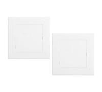 FRCOLOR 2pcs Abs Access Panels for Drywall Ceiling and Air Conditioning Unit Cover, Rectangular White Door Panel Cover with Easy Installation for Ceiling Decoration and Inspection Ports