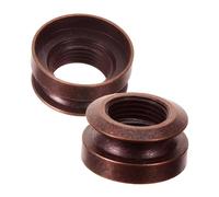 FRCOLOR 2pcs Acoustic Guitar End Pin Cap Brass Tailpiece Nail Cover 3/8-32 Thread Strap Button Socket Replacement for Pickup Connection and Strap Adapter