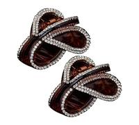 FRCOLOR 2PCS Acrylic Rhinestone Butterfly Hair Claw Clips for Women Large Non-Slip Hair Clamps for Thick or Fine Stylish Accessories