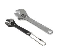 FRCOLOR 2pcs Adjustable Mini Spanner Wrench with Ratcheting Function | Steel Build, Knurled Adjustment Worm, Switchable Ratchet Action, Black Finish, Easy Use for Woodworking Supplies Random Color