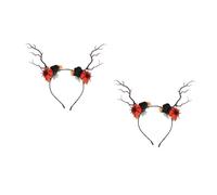 FRCOLOR 2pcs Adorable Decorative Headband Tree Branch Hairband Delicate Fall Headband for Halloween Events Antlers Cosplay Reindeer Antlers for Christmas Hair Accessories