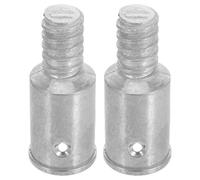 FRCOLOR 2pcs Aluminum Alloy Threaded Tip Connector for Extension Poles and Iron Handles with Screw and Rivet Options, American Thread Design, Versatile Fixing Methods, for Home Repairs