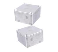 FRCOLOR 2pcs Aluminum Guitar Pedal Box Enclosure Durable Diecast Case for Effects Pedals DIY Project with Unpainted Surface Lightweight and Stable Protection for Musical Equipment
