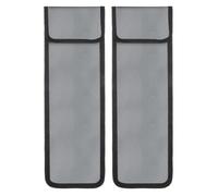 FRCOLOR 2pcs Barbecue Stick Carry Bag in Silver Oxford Cloth with Large Capacity and Scratch Protection, Waterproof Skewer Container Sleeve for Outdoor Barbecue and Backyard Parties