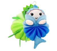 FRCOLOR 2Pcs Bath Loofahs Cartoon Shower Sponges for Body Exfoliating Skin-Friendly Mesh Scrubbers with Hanging Design Soft Bath Accessories for Adults