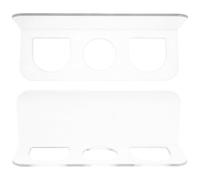 FRCOLOR 2pcs Bathroom Storage Rack Wall Mounted Acrylic Hair Brush Holder for Hair Utensil Organizer for Small Combs Brushes Adhesive Tool Rack