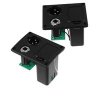 FRCOLOR 2pcs Battery Box for Active Bass Guitar Pickup with Xlr Connector Impact-resistant Battery Compartment Cover Flexible Audio Compatibility Replacement for Musical Instruments