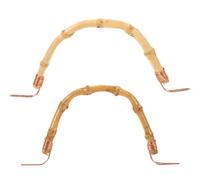 FRCOLOR 2pcs Beige Weaving Teapot Handles Replacement with Heat Resistance and Strong Bearing Capacity for Kettle and Teapot, Lightweight Bamboo and Copper Wire Design, for Home Cooking