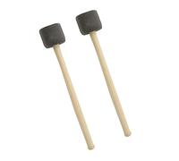 FRCOLOR 2pcs Big Drum Mallets with Wood Handles, Percussion Mallet Sticks for Marching and Band Drumming, Music Instrument Accessories for Beginners and Professionals