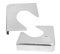 FRCOLOR 2pcs Billiard Table Corner Brackets in Silver Resin Hard Plastic with Chrome Corner Design Adds Stability and Damage Resistance for Game Room Use