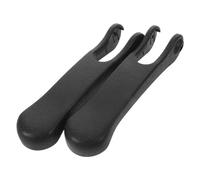 FRCOLOR 2pcs Black Plastic Commode Arm Pads for Elderly and Disabled Users, Featuring Universal Fit Installation and Stability, Suitable for Nursing Facilities and Daily Routines