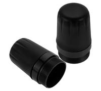 FRCOLOR 2Pcs Black Silicone Mic Bottom Cover Replacement Wireless Microphone Protective Sleeve for Ktv Handheld Mic Battery Base, Non-Slip Microphone Silicone Sleeve for Karaoke and Stage