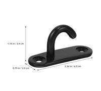 FRCOLOR 2pcs Black U-Shaped Screw-in Plant Hanger Hooks M6 for Ceiling and Wall, Multi-Function Outdoor Hanging Hooks for Plants, Swings, Sandbags, Garden Use