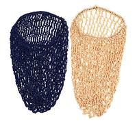 FRCOLOR 2pcs Blonde Hair Net Crochet Net Cap for Long Hair and Stretchy Fit Long Sleeping Hat for Women for Comfortable Night Use