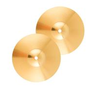 FRCOLOR 2Pcs Brass Drum Cymbals Professional Jazz Drum Kit Replacement Parts Alloy Brass Sound for Musicians