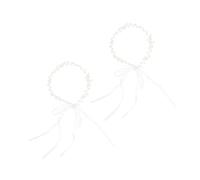 FRCOLOR 2pcs Bridal Flower Hair Crowns Lightweight Soft Chain Wedding Headbands for Bridesmaids and Flower Elegant Floral Vine Hair Accessories in Silver