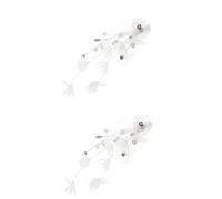 FRCOLOR 2pcs Bridal Flower Wedding Hair Pins Classic Bridal Headpiece Set Elegant Headband for Evening and Prom