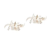 FRCOLOR 2pcs Bridal Wedding Party Headpiece Flower Hair Combs for Bride Hair Accessories for Women for Women