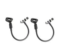 FRCOLOR 2Pcs C Type Microphone Clamps Gooseneck Racks for Studio Radio and Broadcast Use Stable Support for Various Microphones Black