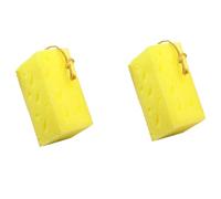FRCOLOR 2pcs Car Wash Honeycomb Sponge Cleaning Car Wheel Soft Sponge for Windshield and Tire Cleaning for Home Kitchen Bathroom