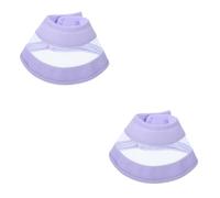 FRCOLOR 2pcs Cat Surgery Collar Soft Kitten Collar Bell for Post-op Comfort Prevent Licking Scratching for Cats