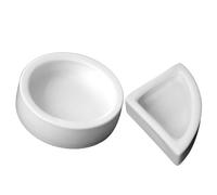 FRCOLOR 2pcs Ceramic Reptile Feeding Holder Bowls Smooth Surface and Easy to Clean Design, for Worms and Horned Frog in Pets Cage Escape-proof Food and Water Dishes