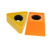 FRCOLOR 2pcs Childrens Handheld Microphone Station Logo Lightweight Mic Flags Trapezoidal Designs for Hosting Interviewing and Pretend Play Activities