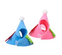 FRCOLOR 2pcs Christmas Parrot Cape Snowflake Design Felt Bird Costume Warm Outdoor Parrot Clothing for Small Birds Like Cockatiel and Parakeet