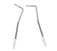 FRCOLOR 2PCS Chrome Tremolo Arm with Elegant White Tip for Electric Guitar Easy Installation Replacement Bar for Tremolo System Guitar Accessory for Reliable Performance