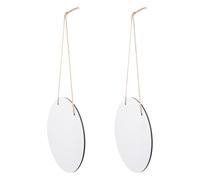 FRCOLOR 2pcs Circular Sublimation Blank Wood Signs with Rope for Easy Hanging, White Rustic Wooden Plaques for Back Door or Restaurant Decoration