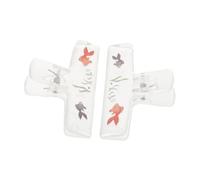 FRCOLOR 2pcs Clear Acrylic Music Stand Page Holders with Cute Cartoon Design Portable Lightweight Clips for Piano Violin Guzheng Sheet Music Transparent Page Grip for Easy Reading and