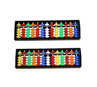 FRCOLOR 2pcs Colorful Plastic Abacus Bead Arithmetic Math Learning Tool for Classroom Home Use Educational for Early Numeracy Development