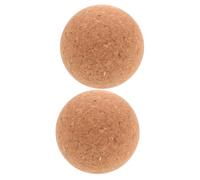 FRCOLOR 2pcs Cork Massage Ball for Fitness Yoga Roller Pressure Point Neck Massager Practical Back Pain Relief Tool for Lower Back Muscle Relaxation