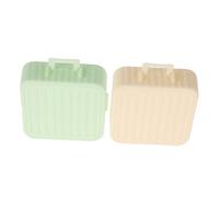 FRCOLOR 2pcs Cosmetic Storage Box Organiser Storage Large Empty Loose Powder Container for Body Powder Desktop Box