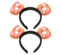 FRCOLOR 2pcs Creative Lobster Headband Hair Accessories with Eye-catching Design and Strong Visual Appeal for Seafood Party and Halloween Cosplay Festival