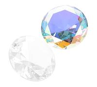 FRCOLOR 2pcs Crystal Diamond Manicure Photo Props Fake Diamonds Decor for Wedding Crystals Nail Art Gems